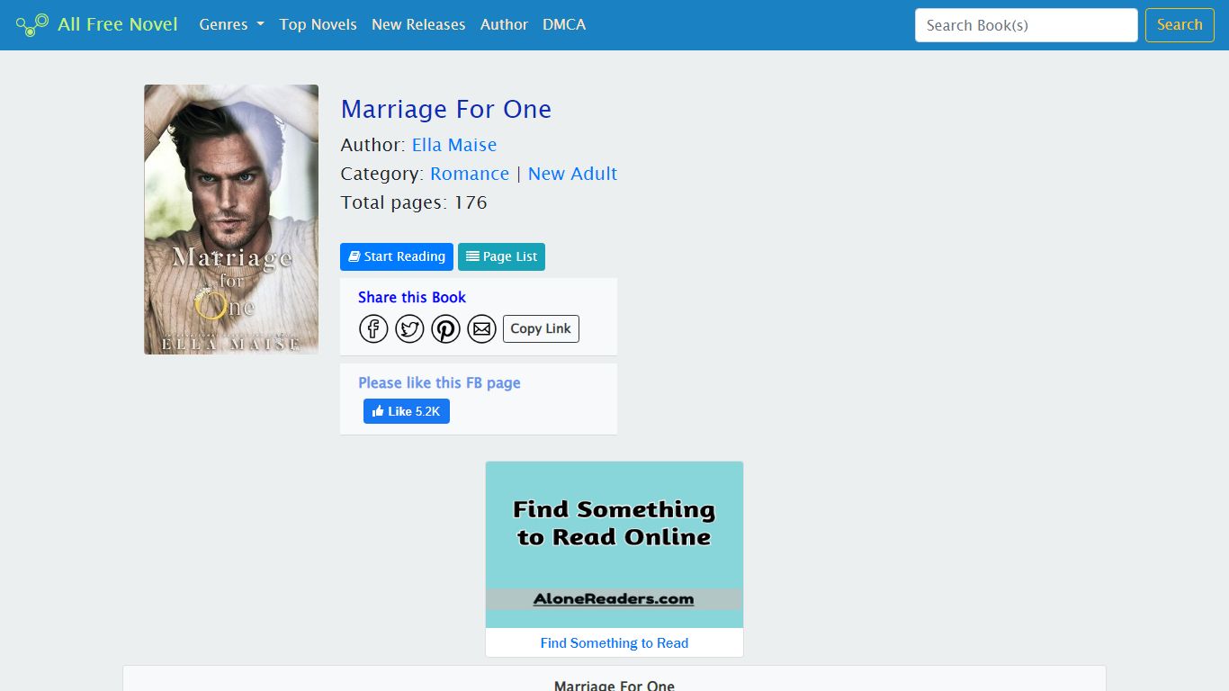 Read Marriage For One by Ella Maise Online Free - AllFreeNovel